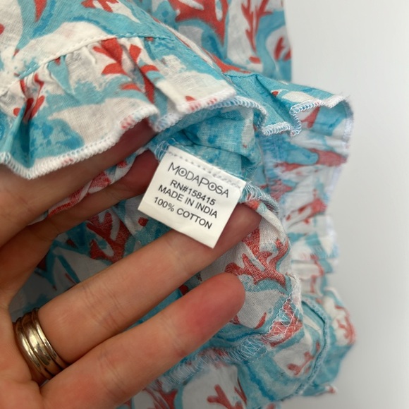 Modaposa seaside two piece teal coral set xs s - Picture 8 of 9